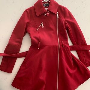 NEW BCBG Generation Red Pea Coat (small)